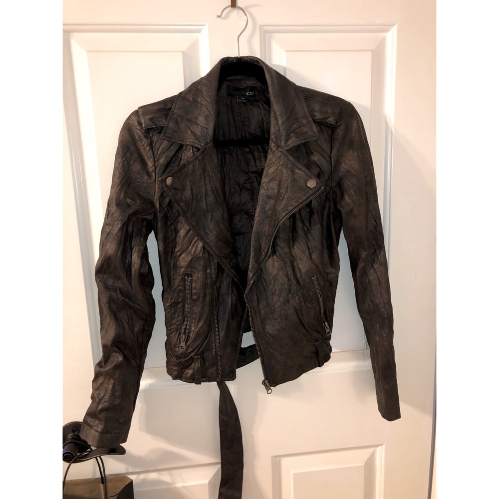 Faux Leather Motorcycle Jacket